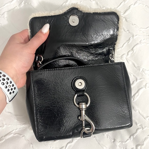 NWT Rebecca Minkoff Shearling Stella Crossbody - Picture 6 of 13